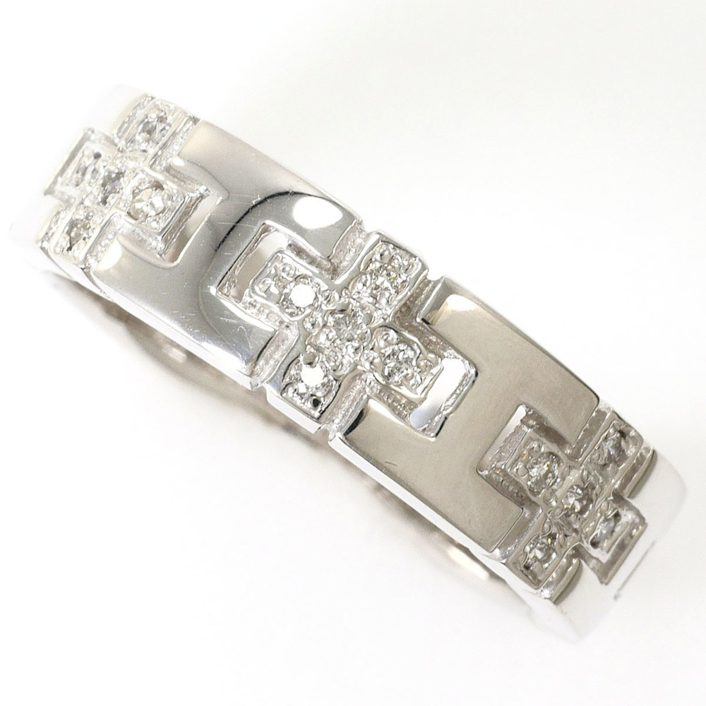 VINTAGE 14k Silver Diamond Ring